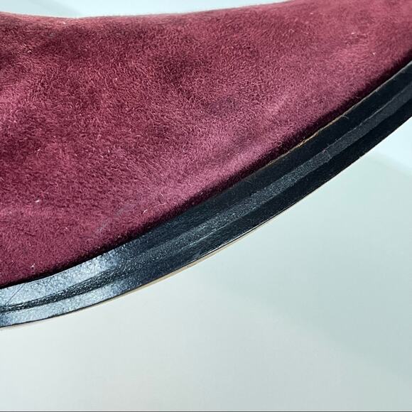 Donald J Pilner Merlot Suede Loafer Shoe 6M - Picture 6 of 9